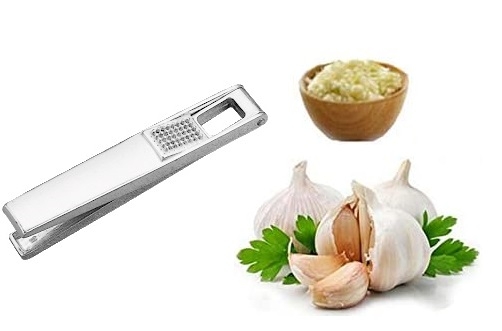 Self-Cleaning Garlic Press